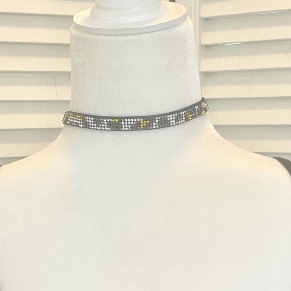 Leopard Print Rhinestone Choker - Picture 8 of 10